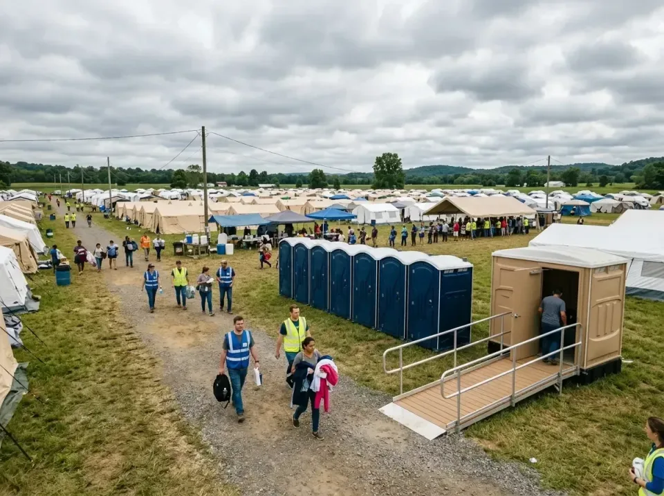 disaster-relief-camp-restrooms-010 — frequently asked questions, Dumpster & Portable Bathrooms Rental in Glasgow Village, MO